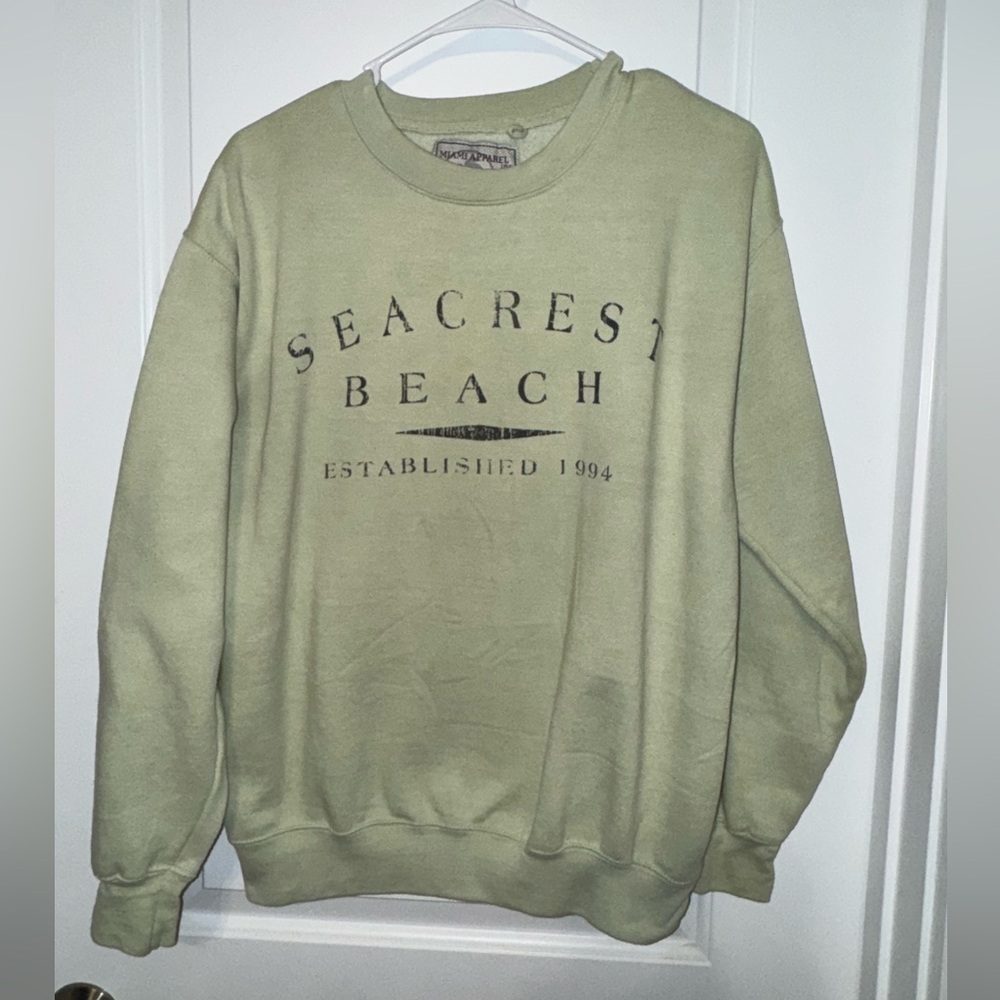 Seacrest Beach Sweatshirt Olive Green size medium